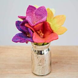 Paper High Multicoloured Felt Flower Bouquet - thumbnail 2