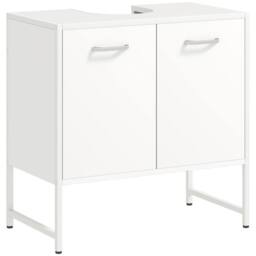 HOMCOM Bathroom Under Sink Cabinet for Basin without or with Pedestal White - thumbnail 2
