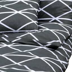 Berkfield Home Elegant Duvet Cover Set Grey 200x200 cm Cotton - thumbnail 4