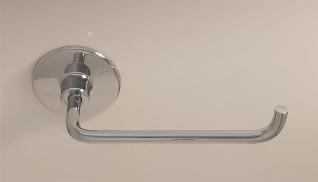 Luxury Living Milano Bathroom Toilet Roll Paper Holder in Silver - image 1