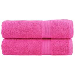 Berkfield Home Premium Bath Towels SOLUND 2 pcs 100x150 cm 600 gsm in Pink - thumbnail 2