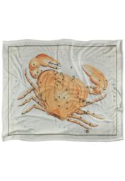 Graffitee Studios Vintage Cancer Zodiac Silky Touch Super Soft Throw Blanket 152 X 127 cm in White - thumbnail 1