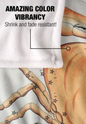 Graffitee Studios Vintage Cancer Zodiac Silky Touch Super Soft Throw Blanket 152 X 127 cm in White - thumbnail 4