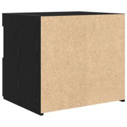 Berkfield Home Bedside Cabinet with LED Lights Black Oak 50x40x45 cm - Size: 50 x 40 x 45 cm - thumbnail 8