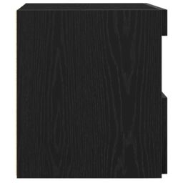 Berkfield Home Bedside Cabinet with LED Lights Black Oak 50x40x45 cm - Size: 50 x 40 x 45 cm - thumbnail 7