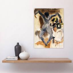 "Artery8 Dancing At Marshalls Hotel Charles Demuth Wall Art Poster Print in Brown - Size: W12"" x H16""" - thumbnail 4