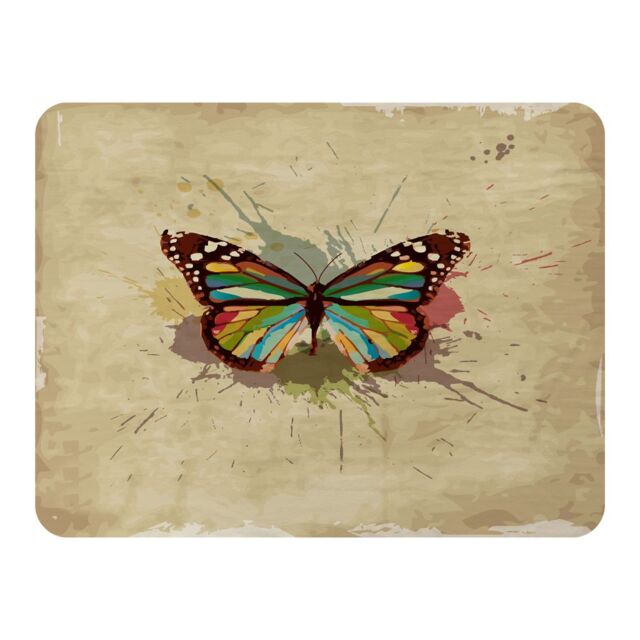 Benjamin Tate Design Butterfly & Paint Splats Blanket in Natural - Size: 120 cm x 150 cm - image 1