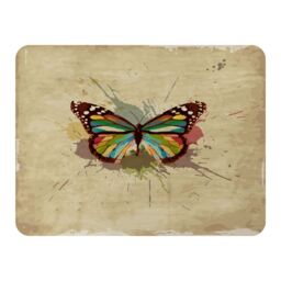 Benjamin Tate Design Butterfly & Paint Splats Blanket in Natural - Size: 120 cm x 150 cm - thumbnail 1