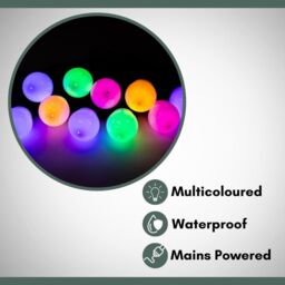 Marco Paul 14.5m Mains Powered String Lights - Multicoloured Bulbs - thumbnail 5