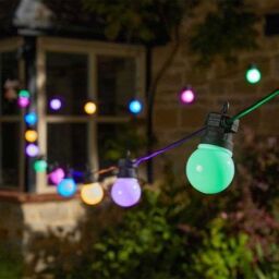 Marco Paul 14.5m Mains Powered String Lights - Multicoloured Bulbs