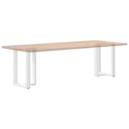 Berkfield Home Dining Table Legs T-Shaped¬†2 pcs White 50x35x(72-73) cm Steel - thumbnail 8