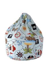 Bean Lazy Cotton Blue Pirate Island Bean Bag Large Size in Light Blue - thumbnail 1