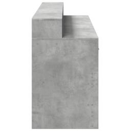Berkfield Home Soft Desk with LED Lights Concrete Grey 160x55x91 cm Engineered Wood - Size: 160 x 55 x 91 cm - thumbnail 7
