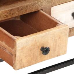 Berkfield Home TV Cabinet 120x30x40 cm Solid Reclaimed Wood in Brown - Size: 120 x 30 x 40 cm - thumbnail 5