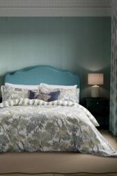 Sanderson 'Tapestry Tree' Cotton Duvet Cover Set in Blue - Size: Single - thumbnail 1