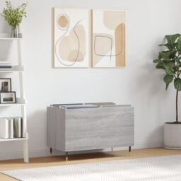 Berkfield Home Record Cabinet Grey Sonoma 74.5x38x48 cm Engineered Wood