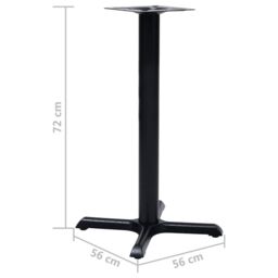 Berkfield Home Bistro Table Leg Black 56x56x72 cm Cast Iron - Size: 56 x 56 x 72 cm - thumbnail 6