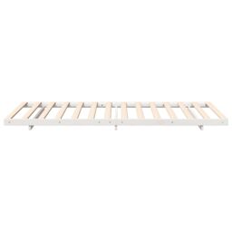 Berkfield Home Floor Bed Frame White 100 x 200 cm Solid pine wood - thumbnail 7