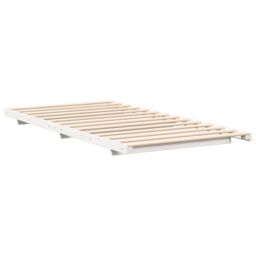 Berkfield Home Floor Bed Frame White 100 x 200 cm Solid pine wood - thumbnail 2