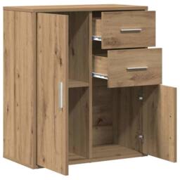 Berkfield Home Sideboard Artisan oak 60 x 31 x 70 cm Engineered wood in Brown - thumbnail 5