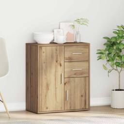 Berkfield Home Sideboard Artisan oak 60 x 31 x 70 cm Engineered wood in Brown - thumbnail 4