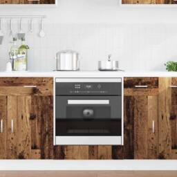Berkfield Home Oven Cabinet in Old Wood ‚Äì 60x46x81.5 cm Made from Engineered Wood in Brown - thumbnail 4
