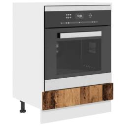 Berkfield Home Oven Cabinet in Old Wood ‚Äì 60x46x81.5 cm Made from Engineered Wood in Brown - thumbnail 3