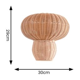 ValueLights Portobello Natural Rattan Mushroom Easy Fit Ceiling Pendant Lamp Shade - thumbnail 8