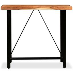 Berkfield Home Bar Table Solid Acacia Wood 120x60x107 cm in Brown - Size: 120 x 60 x 107 cm - thumbnail 2