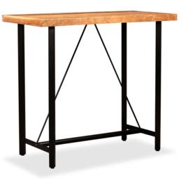 Berkfield Home Bar Table Solid Acacia Wood 120x60x107 cm in Brown - Size: 120 x 60 x 107 cm - thumbnail 6