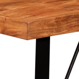 Berkfield Home Bar Table Solid Acacia Wood 120x60x107 cm in Brown - Size: 120 x 60 x 107 cm - thumbnail 3