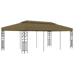 Berkfield Home Gazebo 6x3 m Taupe 180 g/m ² - thumbnail 2