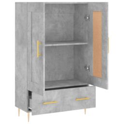 Berkfield Home Highboard Concrete Grey 69.5x31x115 cm Engineered Wood - thumbnail 6