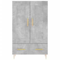 Berkfield Home Highboard Concrete Grey 69.5x31x115 cm Engineered Wood - thumbnail 5