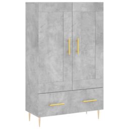 Berkfield Home Highboard Concrete Grey 69.5x31x115 cm Engineered Wood - thumbnail 2