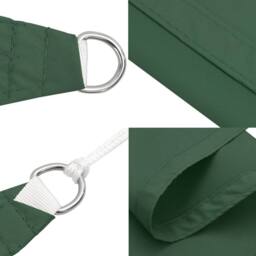 Berkfield Home Sunshade Sail Oxford Fabric Triangular 4x4x5.8 m Dark Green - thumbnail 7