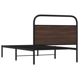 Berkfield Home Elegant Bed Frame Without Mattress 100x190 cm Brown Oak Engineere - thumbnail 7