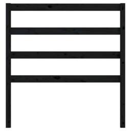 Berkfield Home Bed Headboard Black 81x4x100 cm Solid Wood Pine - Size: 81 x 4 x 100 cm - thumbnail 4