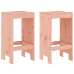 Berkfield Home Bar Stools 2 pcs 40x36x75 cm Solid Wood Douglas in Brown - Size: 40 x 36 x 75 cm - thumbnail 2