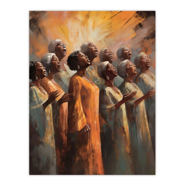 "Artery8 African Country Gospel Choir Music Artwork Large Wall Art Poster Print Thick Paper 18X24 Inch - Size: W18"" x H24""" - image 1