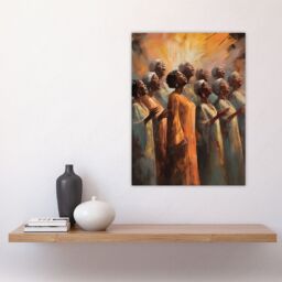 "Artery8 African Country Gospel Choir Music Artwork Large Wall Art Poster Print Thick Paper 18X24 Inch - Size: W18"" x H24""" - thumbnail 4