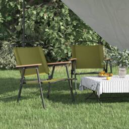 Berkfield Home Camping Chairs 2 pcs Green 54x55x78 cm Oxford Fabric - Size: 54 x 55 x 78 cm - thumbnail 1
