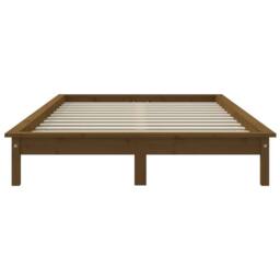 Berkfield Home Beautiful Bed Frame Honey Brown 140x190 cm Solid Wood Pine - thumbnail 5