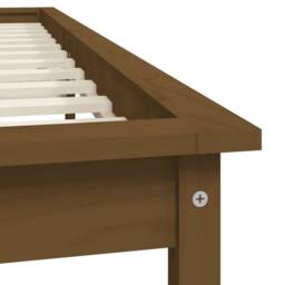 Berkfield Home Beautiful Bed Frame Honey Brown 140x190 cm Solid Wood Pine - thumbnail 7