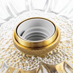 Emitto Ceiling Light Flower Clear Glass Fixture Chandelier Flush Mount 2 PCS in Gold - thumbnail 7