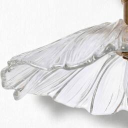 Emitto Ceiling Light Flower Clear Glass Fixture Chandelier Flush Mount 2 PCS in Gold - thumbnail 6