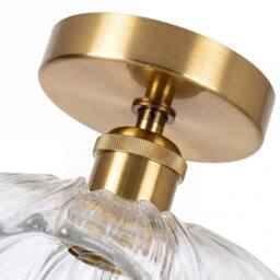 Emitto Ceiling Light Flower Clear Glass Fixture Chandelier Flush Mount 2 PCS in Gold - thumbnail 5