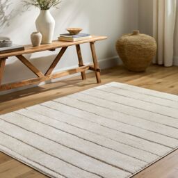 Livabliss Our Pnw Home-Cascade Ivory Brown Modern High Pile Living Dining Rug in Light Brown - Size: 160 cm x 215 cm - thumbnail 1
