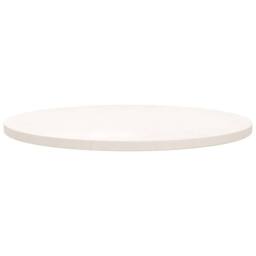 Berkfield Home Table Top Round White Ã˜70x3 cm Solid Wood Pine - Size: 70x3 cm - thumbnail 3