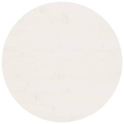 Berkfield Home Table Top Round White Ã˜70x3 cm Solid Wood Pine - Size: 70x3 cm - thumbnail 1